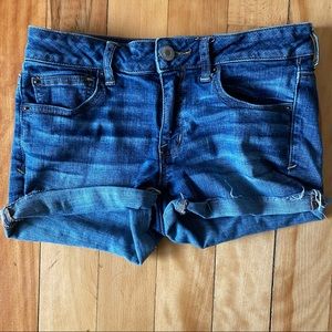 American Eagle Dark Wash Denim/Jean Shorts
